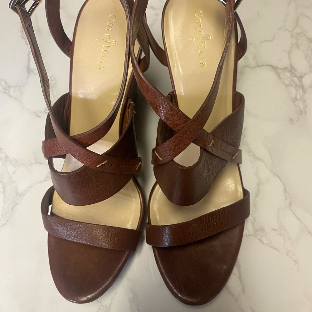 Cole Haan Women's Tan Leather Sandals